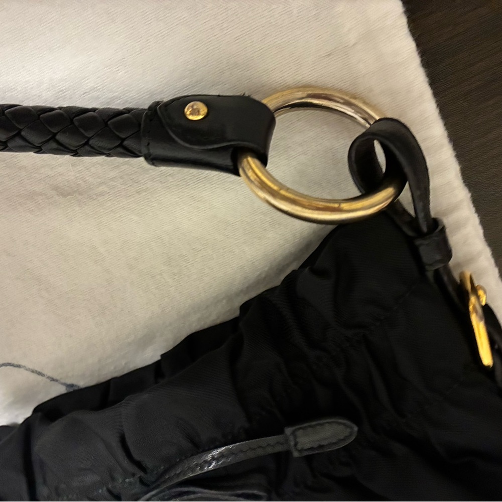Prada Black Hobo Bag with Gold Hardware - Picture 15 of 16